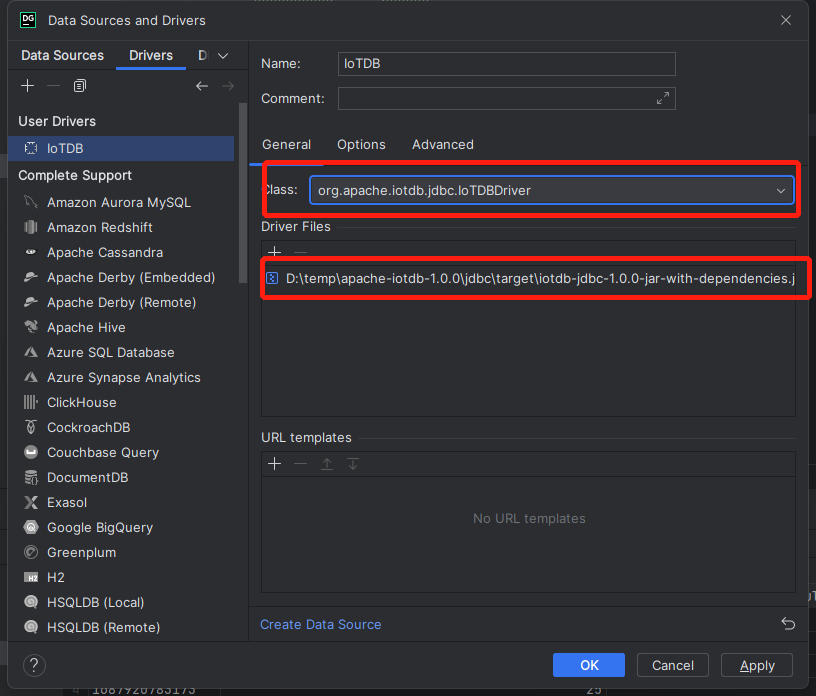 Datagrip iotdb timothyc